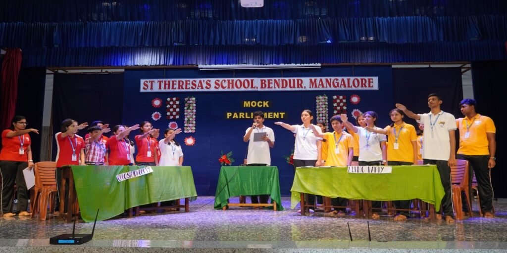 St. Theresa’s School, Bendur Conducts House-wise Mock Parliament Competition