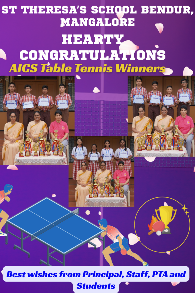 St. Theresa’s School Excels at AICS Table Tennis Tournament 2026