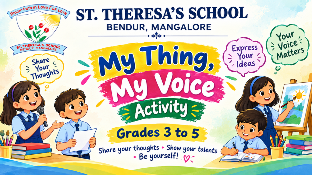 Grades 3 to 5 of St. Theresa’s School Enjoy the ‘My Thing, My Voice’ Activity